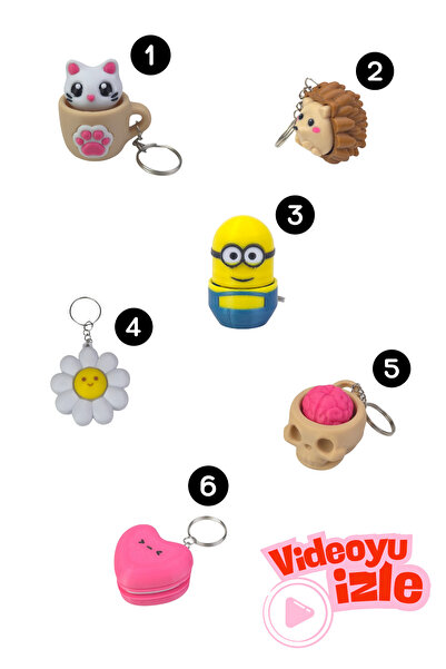 Happy Story Hareketli ve sesli stres atıcı anahtarlık