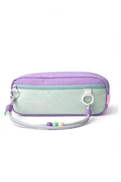 Ecrou Portable Pencil Case with Rope Detail, Lilac