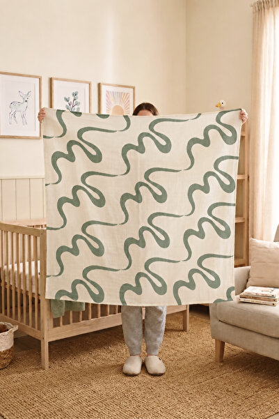 Luvis Home بطانية موسلين للأطفال 120 سم × 120 سم – غطاء متعدد الاستخدامات من ...