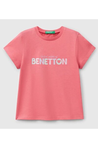 United Colors of Benetton Baby Girl 3I1Xg10Hu Glitter Print T-Shirt Gkb0015