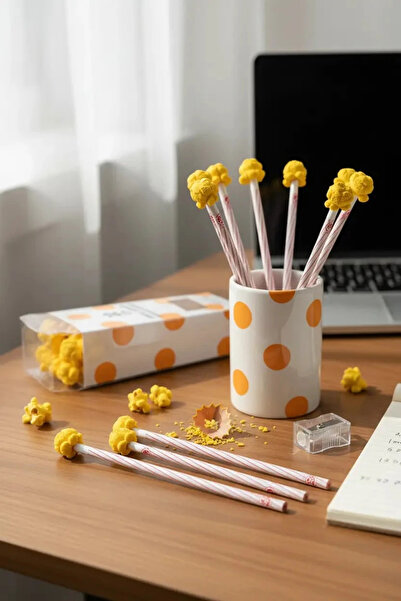 Miniso Mınıso Popcorn Silgili Kurşun Kalem 10'lu