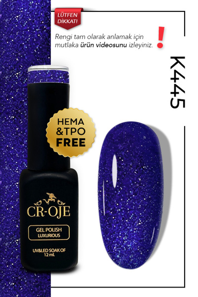 CROJE KALICI OJE Kalıcı Oje K445 - Simli (12 ML)