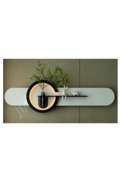dedeler dekor akasya Led’li dekoratif tablo 100x35 cm modern saksılı tablo