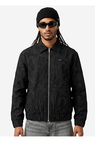 SON OF BRONZE Black Zipper Jakarlı Ceket