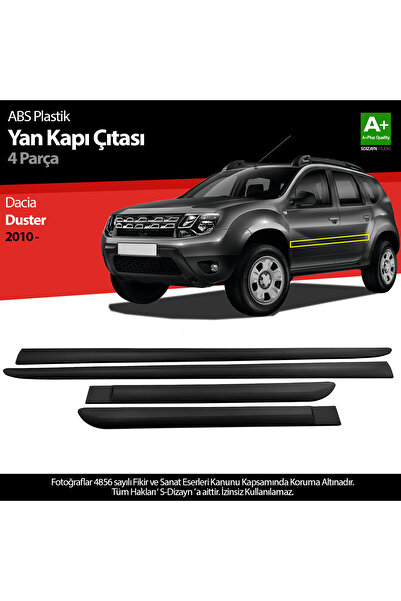 S Dizayn S-Dizayn Dacia Duster ABS Plastik Yan Kapı Koruma Çıtası 2010-2018 A...