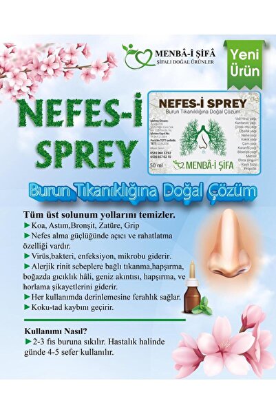 menbai sifa NEFES-İ SPREY 30 ML (BURUN SPREYİ)