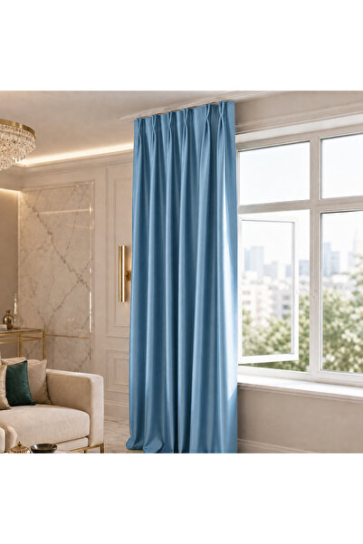 MebelPort Curtain Blackout Karartma 1/2 Amerikan Pileli Fon Perde