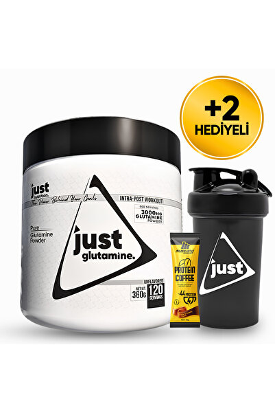 Just Nutrition إل-أرجينين 360 جرام 120 حصة + شيكر + قهوة بروتين هدية