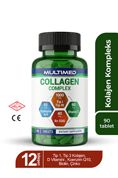 Multimed Kolajen 1000 mg – Cilt Elastikiyeti & Eklem Destek Formülü – 90 Tablet