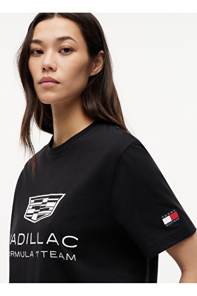 Tommy Hilfiger Siyah Erkek Regular Fit Logo Baskılı T-Shirt MN0MN00100BDS