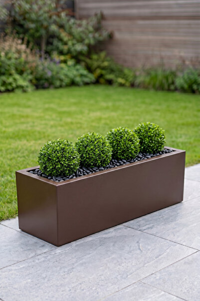 Desen Dekorasyon Zenith 97x27x28 cm Yatay Dikdörtgen AcıKahve Saksılık - İç &...