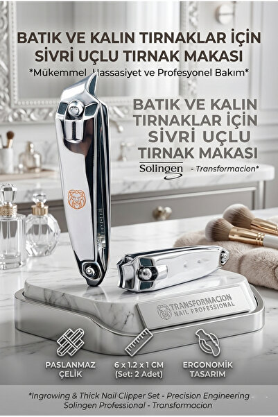 Transformacion 2 li Batık Tırnak İçin Eğimli Sivri Uçlu Tırnak Makası Batık T...