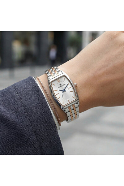 Daniel Klein Premium Silver and Rose Gold Stainless Steel Watch for Women DK....