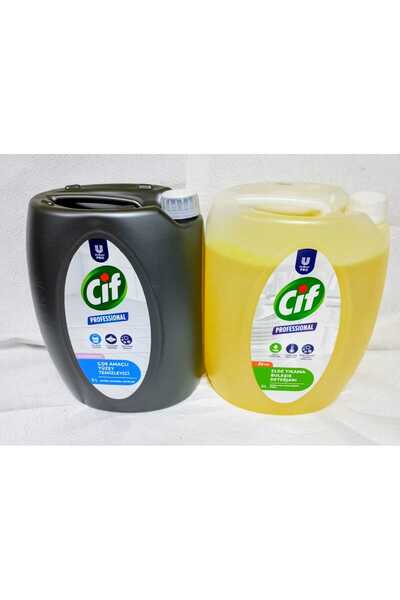 Cif ELDE BULAŞIK DETERJANI 5 lt. ve YÜZEY TEMİZLEYİCİ 5 lt.