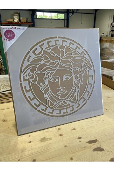 Eni Design 3D декоративен шаблон Versace, 50x50 см, за многократна употреба, ...
