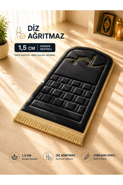 Bripurga Ortopedik Seccade, Süngerli Seccade, Seccade Rahat ve konforlu, çant...