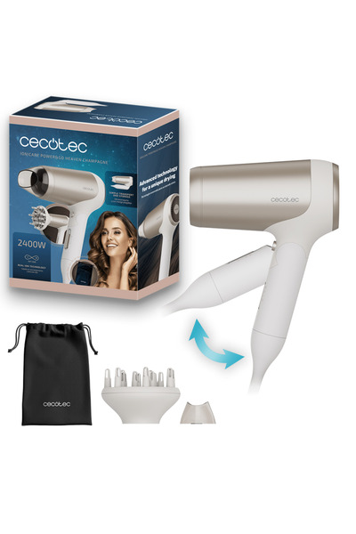 CECOTEC Ionicare Power Go Heaven Champagne Hair Dryer Blow Dryer |   Ionic Pr...