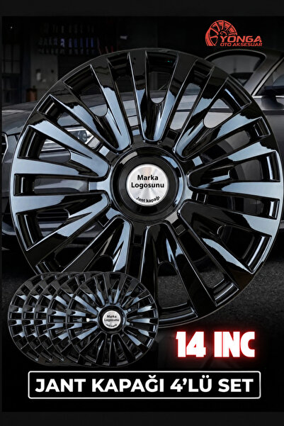 YONGA OTO AKSESUAR Ford Fiesta Jant Kapağı 14 İnç Kırılmaz 4'lü + 4 Amblem + ...