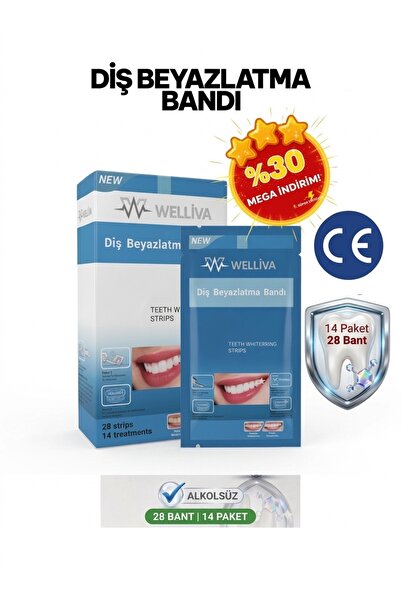 welliva Diş Beyazlatma Bandı 28’li – Anında Etkili Beyazlatma (Teeth Whitenin...