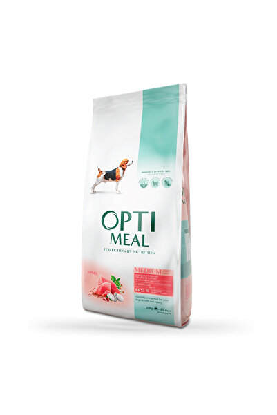 OptiMeal Hrana uscata caini de talie medie - Curcan, 20kg
