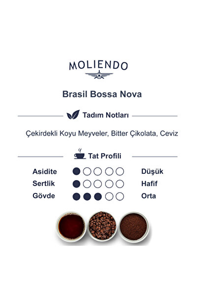 Moliendo Finest Coffee Brasil Bossa Nova Yöresel Kahve (Öğütülmüş Filtre Kahve) 250 g