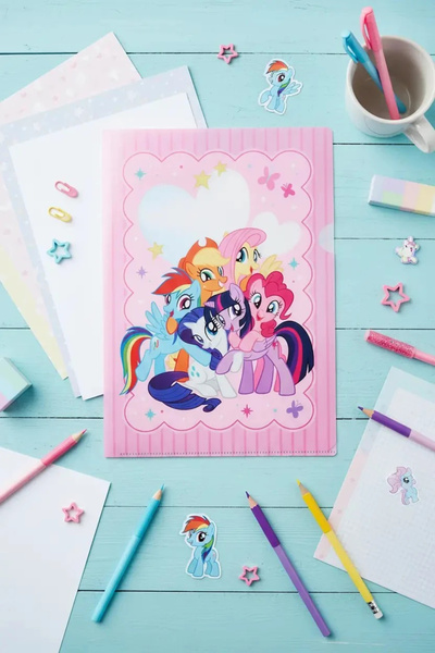 Miniso My Little Pony Lisanslı Şeffaf Kapaklı Evrak Dosyası A4 Mavi 31 Cm