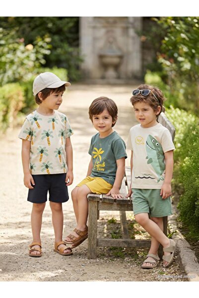 Civil Boys Palmiye με τύπωμα Σετ 3τεμαχίων για παιδιά 2-5 ετών - Τυπική ηλικί...