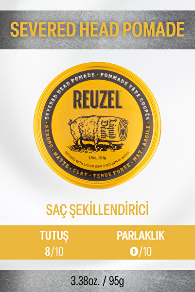Reuzel Severed Head Pomade Güçlü Tutuş Sağlayan Mat Kil Saç Şekillendirici Po...
