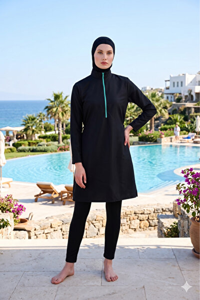 medipek Water Repellent Parachute Full Covered Double Bonnet Hijab Σετ μαγιό ...