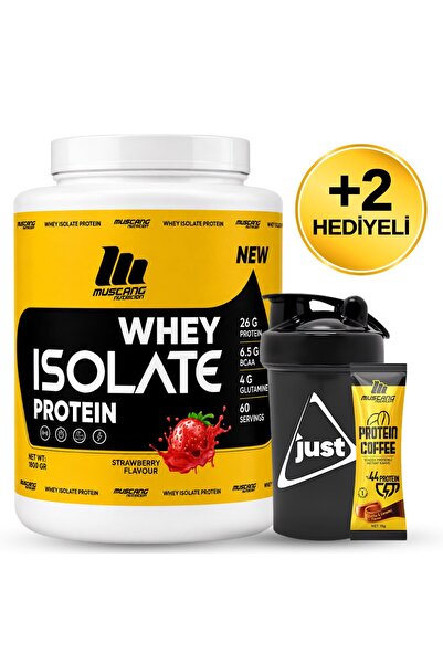 Mustang Nutrition Whey Isolate Protein Tozu 1800 Gr 60 Servis Çilek + Shaker ...