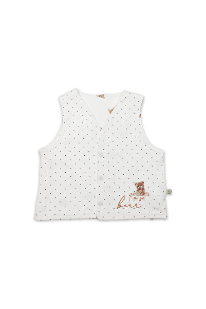 Bistyle I Am so Bear Double Sided Baby Vest 18103 Beige Ecru