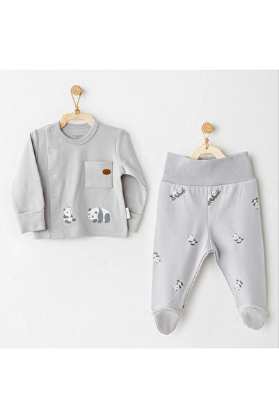 andywawa Ac26024 Keep Smiling 2-Piece Bodysuit Gray
