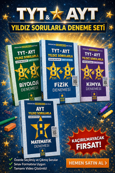 3D Yayınları Yıldızlı Sorular Tyt - Ayt Fizik Deneme, Tyt - Ayt Kimya Deneme,...