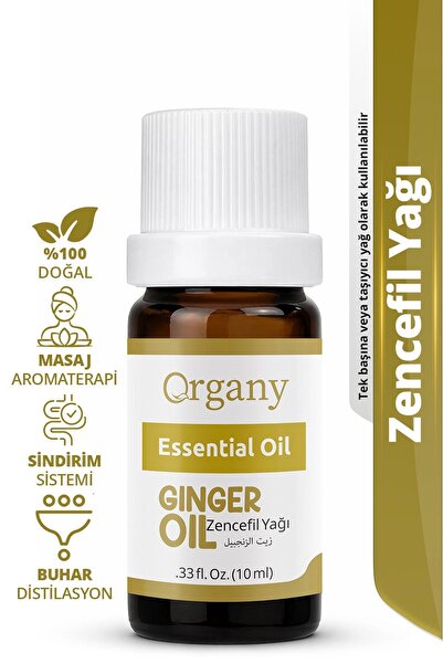 Organy Isıtıcı Etkili Zencefil Yağı %100 Doğal Sıcak Baharatlı Masaj Yağı Gin...