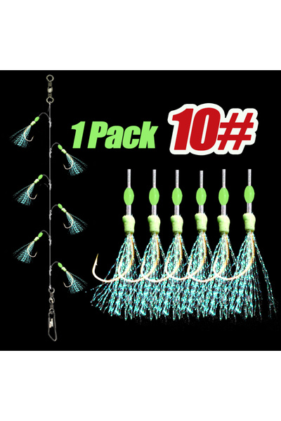 Choice10 مقاس 10 عبوة واحدة من TAKBAS، 1/5 عبوات من أدوات صيد السمك Sabiki، أ...