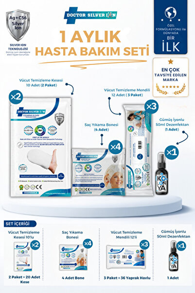 Doctor Silver Ion Gümüş İyonlu 1 Aylık Hasta Bakım Seti – ( 2x Vücut Kesesi, ...