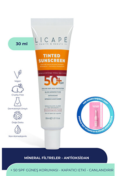 Licape Yüksek Koruma Tinted (KAPATICI) 50 Spf Güneş Kremi