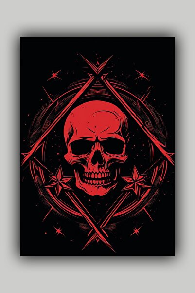 Luna Marissa Αφίσα Skull Head Αφίσα τοίχου χωρίς πλαίσιο