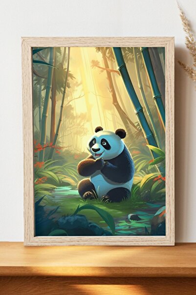 Luna Marissa Αφίσα Panda - Αφίσα τοίχου από γυαλιστερό χαρτί χωρίς πλαίσιο