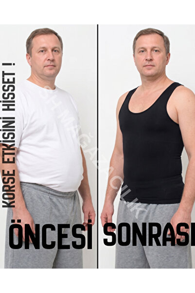 Waist Chest Belly Upright Auxiliary Black Men's Singlet Corset