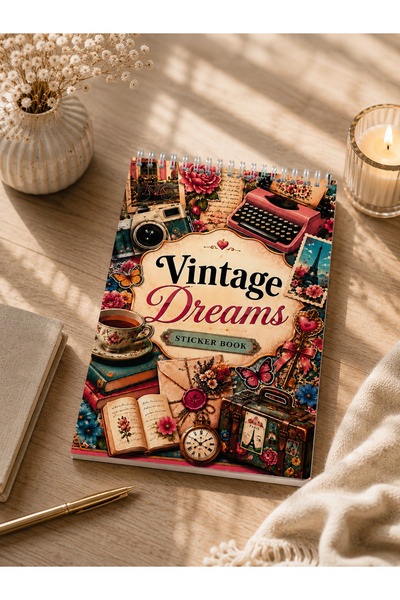 birikiyedi Vintage Dreams Sticker Book | Vintage Scrapbook & Journal Sticker ...