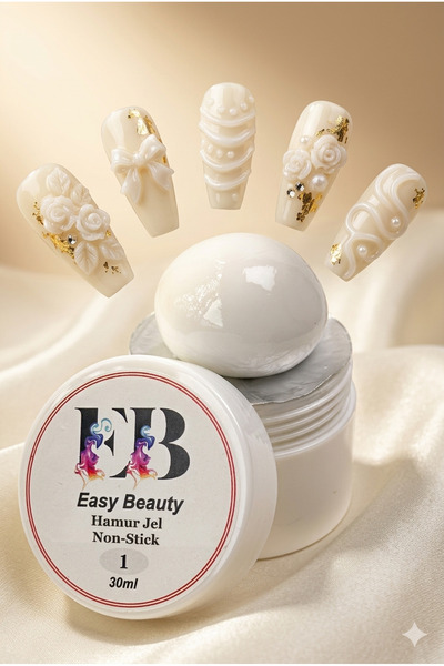 Easy Beauty Hamur Jel 1 Rakı Beyazı 30ml 3D Nail Art Protez Tırnak HAMUR JEL ...