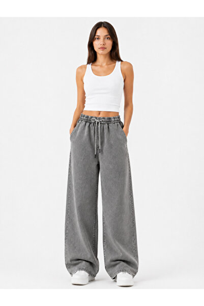 yasse Palazzo kot denim pantolon