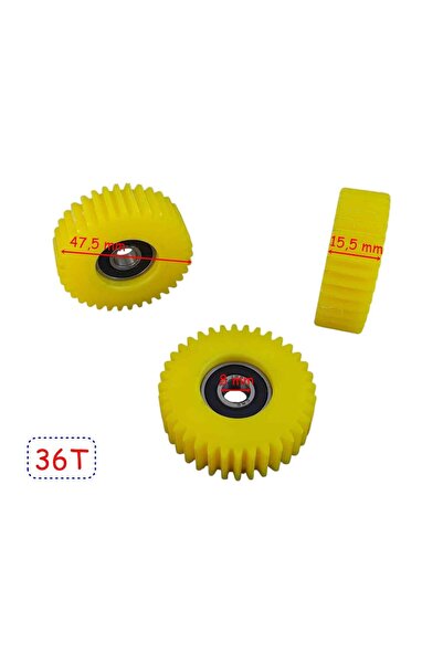 SEVGENT E-Bis Pedal Destekli Plastik Dişli Rulmanlı 3 Lü Set 36T 15,5-47,5 Mm Öm