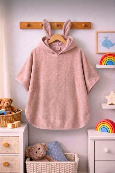 GÜRPAMUK HOME & BABY Outlet Cotton Hooded Girls' and Boys' Sea, Beach, Pool, ...