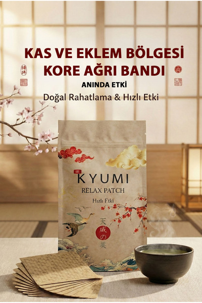 Kyumi Kas ve Eklem Ağrıları için Anında Rahatlatıcı Doğal Bant | Sırt Bel Boy...