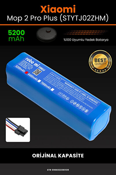 robo mi Xiaomi Mi Robot Vacuum Mop 2 Pro Plus (STYTJ02ZHM) 5200mAh Robot Süpü...