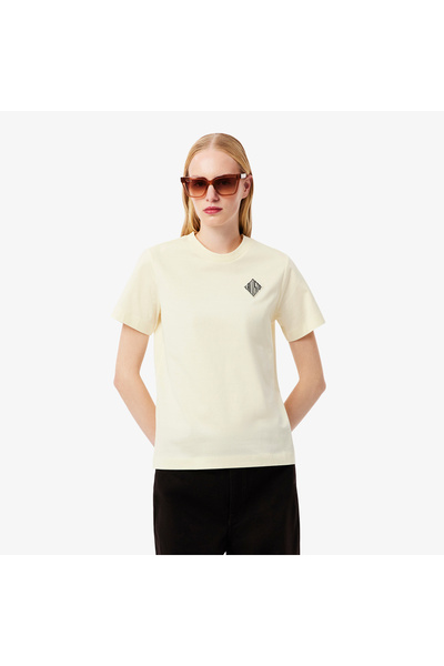 Lacoste تيشيرت قطني بشعار - TF9782-00-S7G