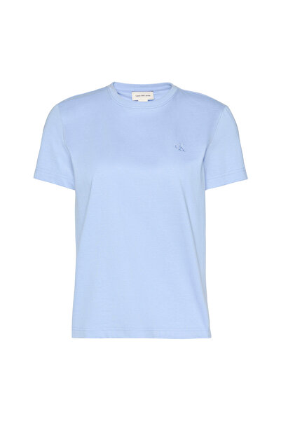 Calvin Klein Jeans Mavi Kadın Standart Fit T-Shirt SS MONOGRAM CREW TEE