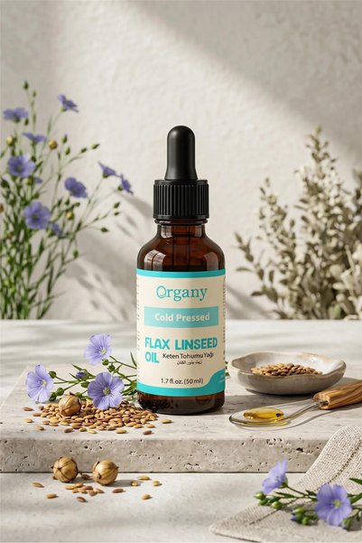 Organy Cold Pressed Flaxseed Oil 100% Natural Skin Hair and Dry Skin Care Oil Flaxseed Oil 50 ml